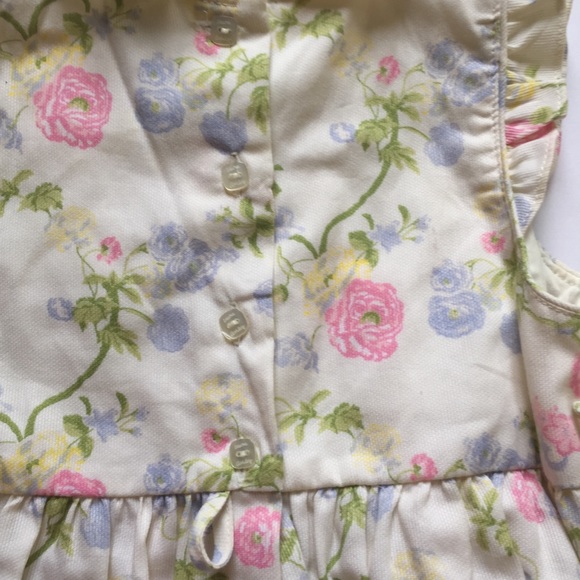 Vintage Laura Ashley Smocked Floral 4T Dress - Picture 6 of 8